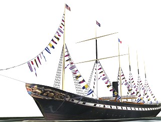 精细帆船模型 (13)